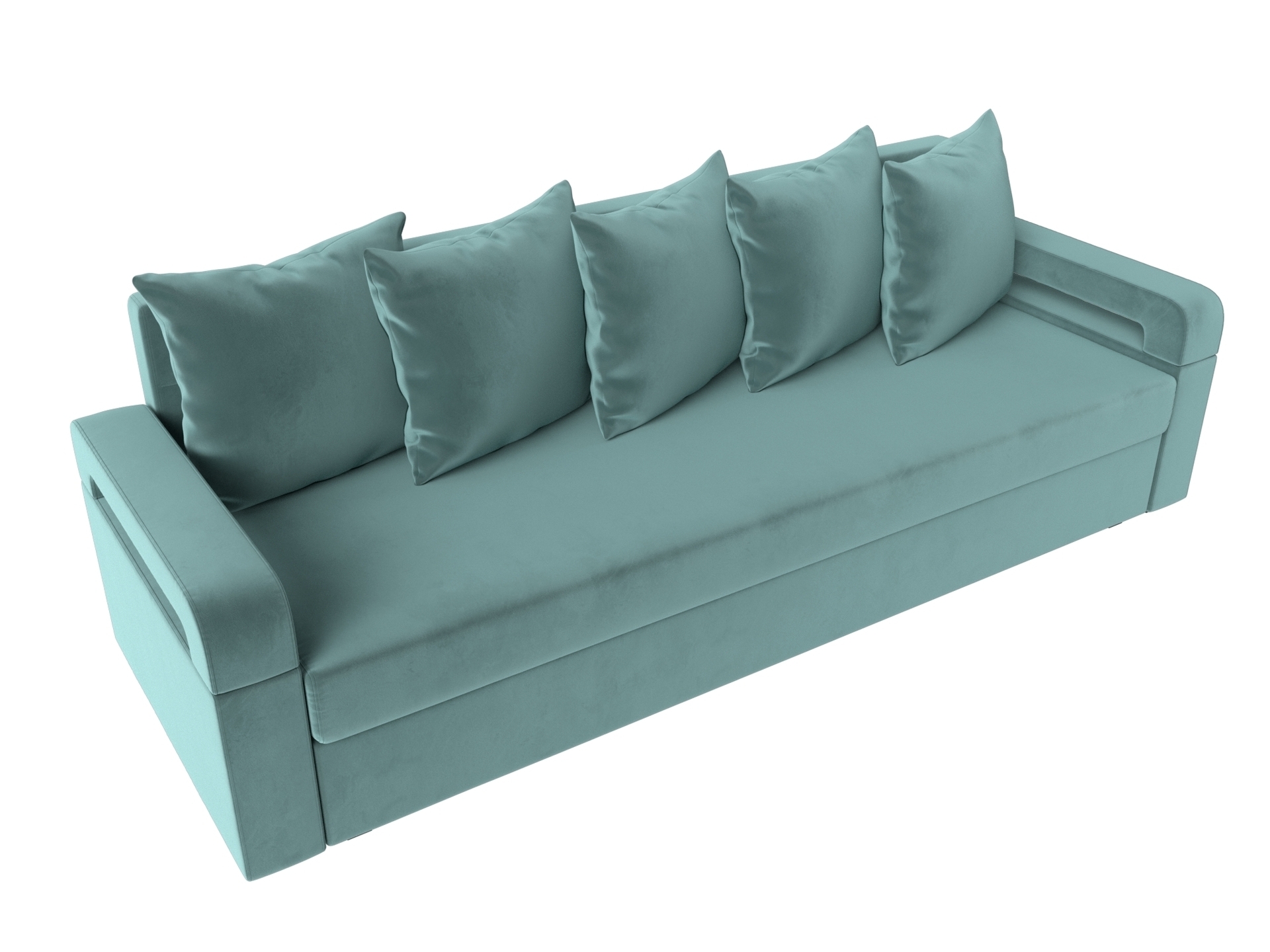 Прямой диван-кровать Портленд Лайт коричневого цвета